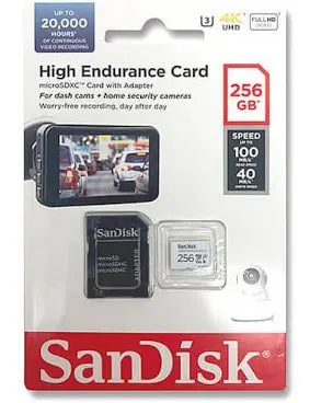 SANDISK HIGH ENDURANCE SD CARD 256 GB