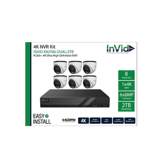 INVID – K82T86 – DUAL/2TB 4K NVR Kit 8mp